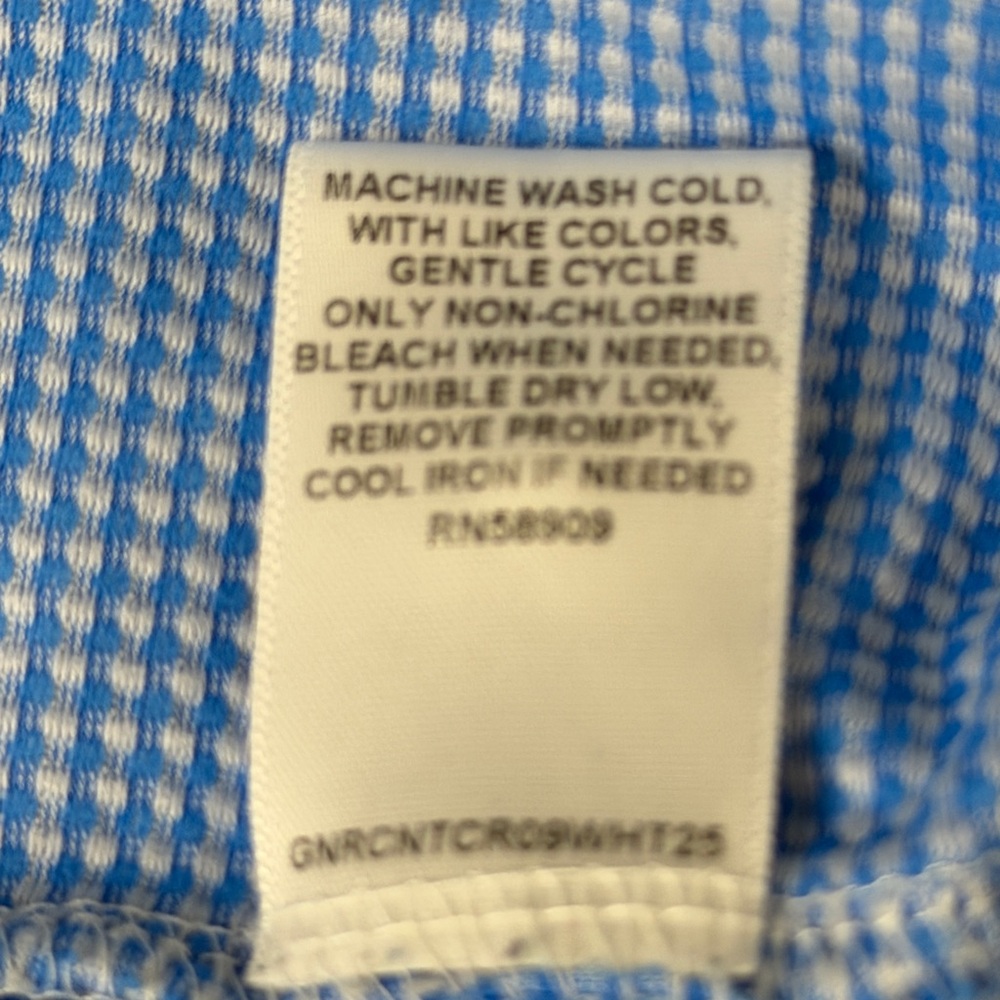 Murano Light Blue Checkered Button Down Shirt - image 7